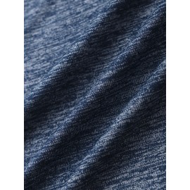 Men Plain High Elasticity Crew Neck Casual Long Sleeve Soft T-Shirts