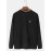 Mens Classic Simple Solid Embroidery Star Thread Material Long-Sleeved T-Shirt