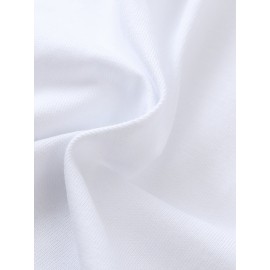 Mens 100% Cotton Solid Color Panda Print Thin Casual T-Shirt