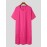 Mens V-neck Loose Short-sleeved Mid-length Dress Robe