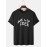 Mens Cotton Character Print Simple Loose Casual Round Neck T-Shirts