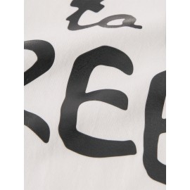 Mens Cotton Character Print Simple Loose Casual Round Neck T-Shirts