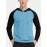 Mens Hooded Raglan Color Matching Drawstring Hoodies