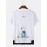 Cute Cartoon Cat Back Print Cotton Round Neck Short Sleeve Loose T-Shirts