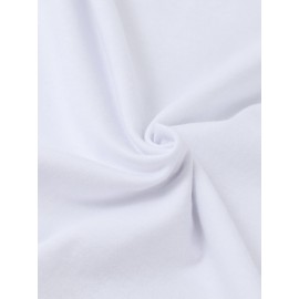 Cute Cartoon Cat Back Print Cotton Round Neck Short Sleeve Loose T-Shirts