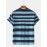 Mens Summer Fashion Loose New Striped Short Sleeved T-Shirts