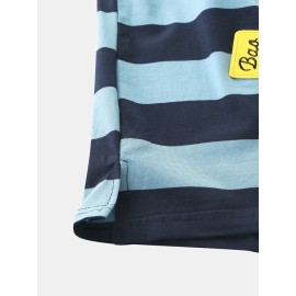 Mens Summer Fashion Loose New Striped Short Sleeved T-Shirts